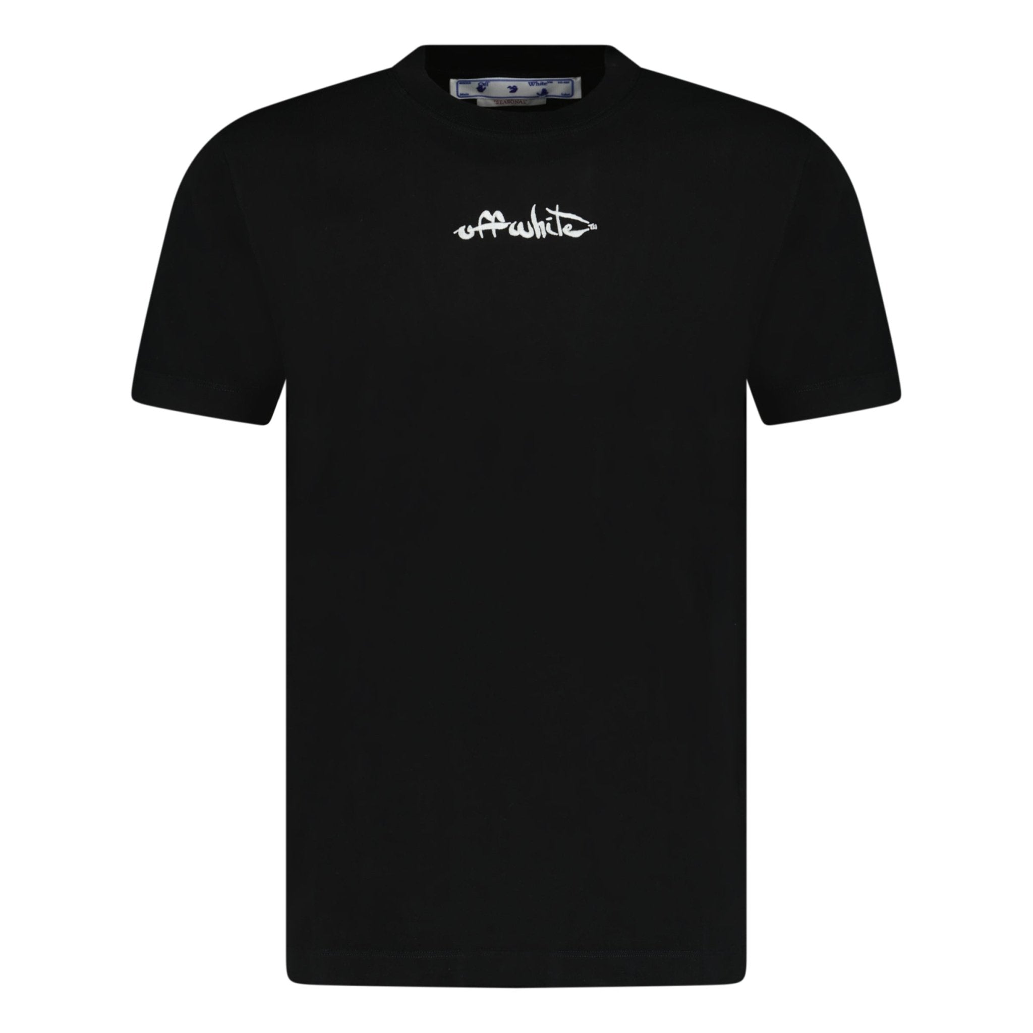 Script Logo Slim Fit Black T-Shirt