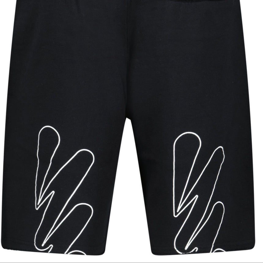 Off - White Wave Cotton Sweat Shorts Black - Boinclo - Outlet Sale Under Retail