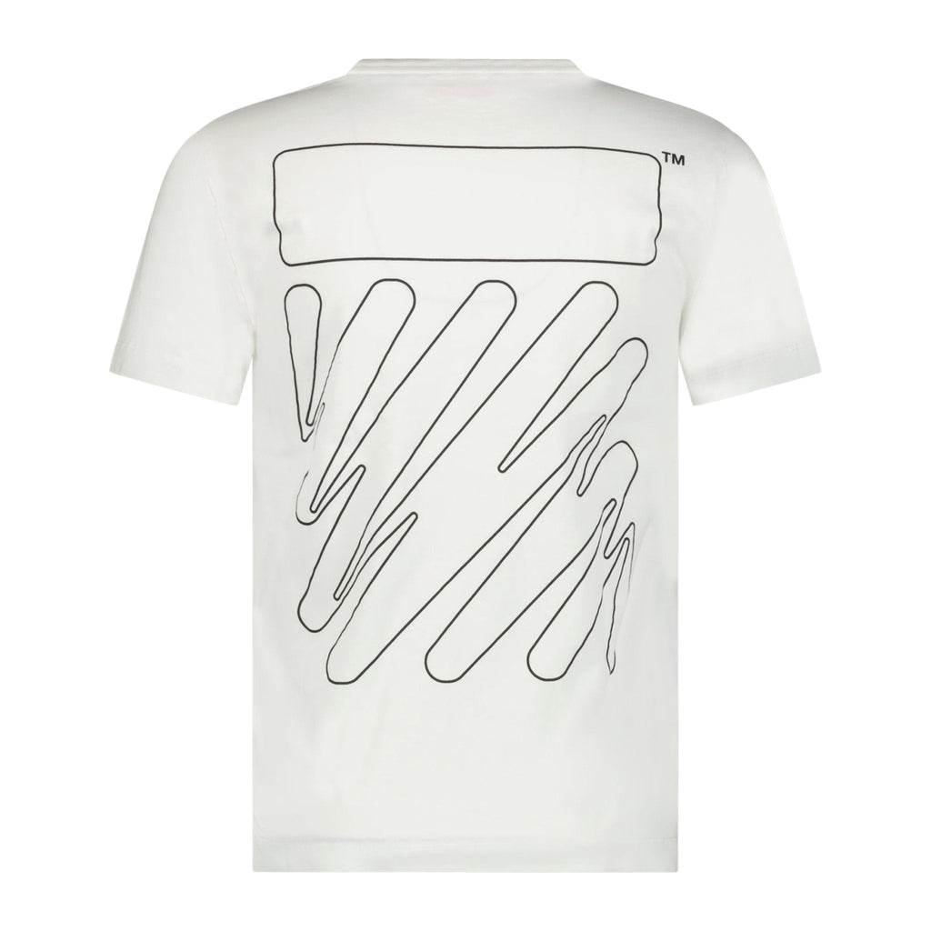 Off-White Wave Outline Diagonal Logo T-Shirt White - Boinclo ltd - Outlet Sale Under Retail