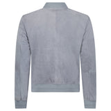 Pal Zileri Zip - Up Suede Jacket in Grey - Boinclo - Outlet Sale Under Retail