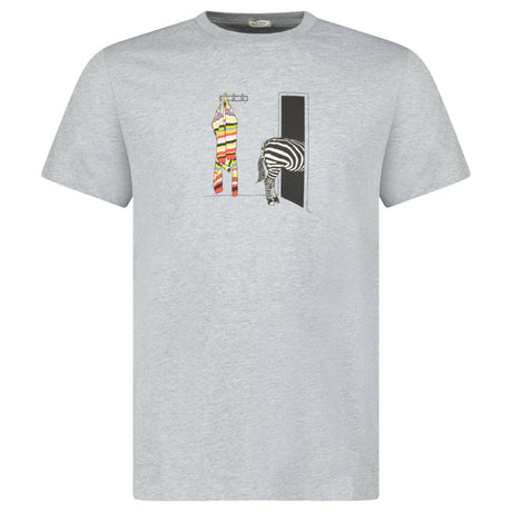 Paul Smith 'Half Zebra' T-Shirt in Grey - Boinclo - Outlet Sale Under Retail