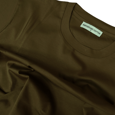 Plain Label Mercerized Cotton T-Shirt Brown - Boinclo - Outlet Sale Under Retail