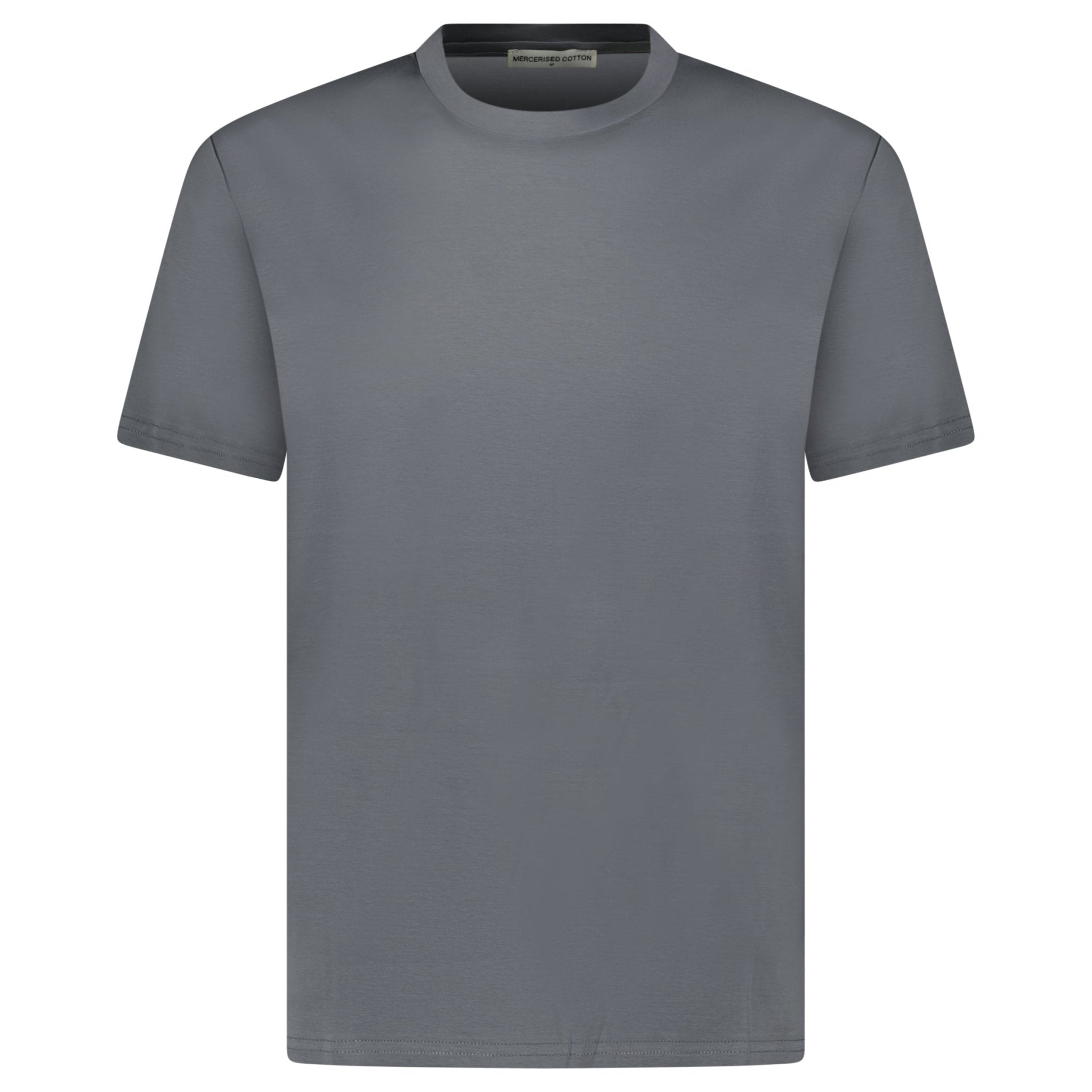Color variation of Plain Label Mercerized Cotton T-Shirt Dark Grey