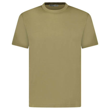 Plain Label Mercerized Cotton T-Shirt Khaki - Boinclo - Outlet Sale Under Retail