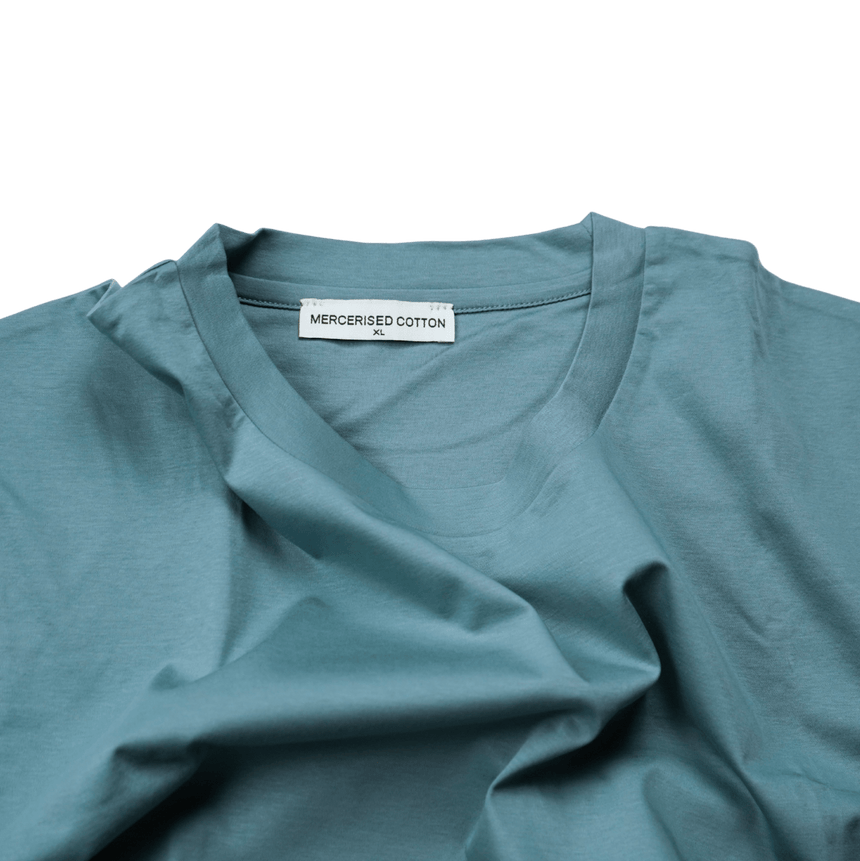 Plain Label Mercerized Cotton T-Shirt Teal - Boinclo - Outlet Sale Under Retail