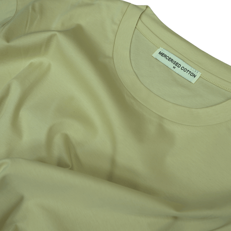 Plain Label Mercerized Cotton T-Shirt Yellow - Boinclo - Outlet Sale Under Retail