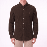 Polo Ralph Lauren Button-Down Collar Logo-Embroidered Cotton-Corduroy Shirt in Brown - Boinclo - Outlet Sale Under Retail