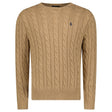 Polo Ralph Lauren Cotton Cable-Knit Logo Sweater in Brown - Boinclo - Outlet Sale Under Retail