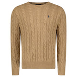 Polo Ralph Lauren Cotton Cable-Knit Logo Sweater in Brown - Boinclo - Outlet Sale Under Retail