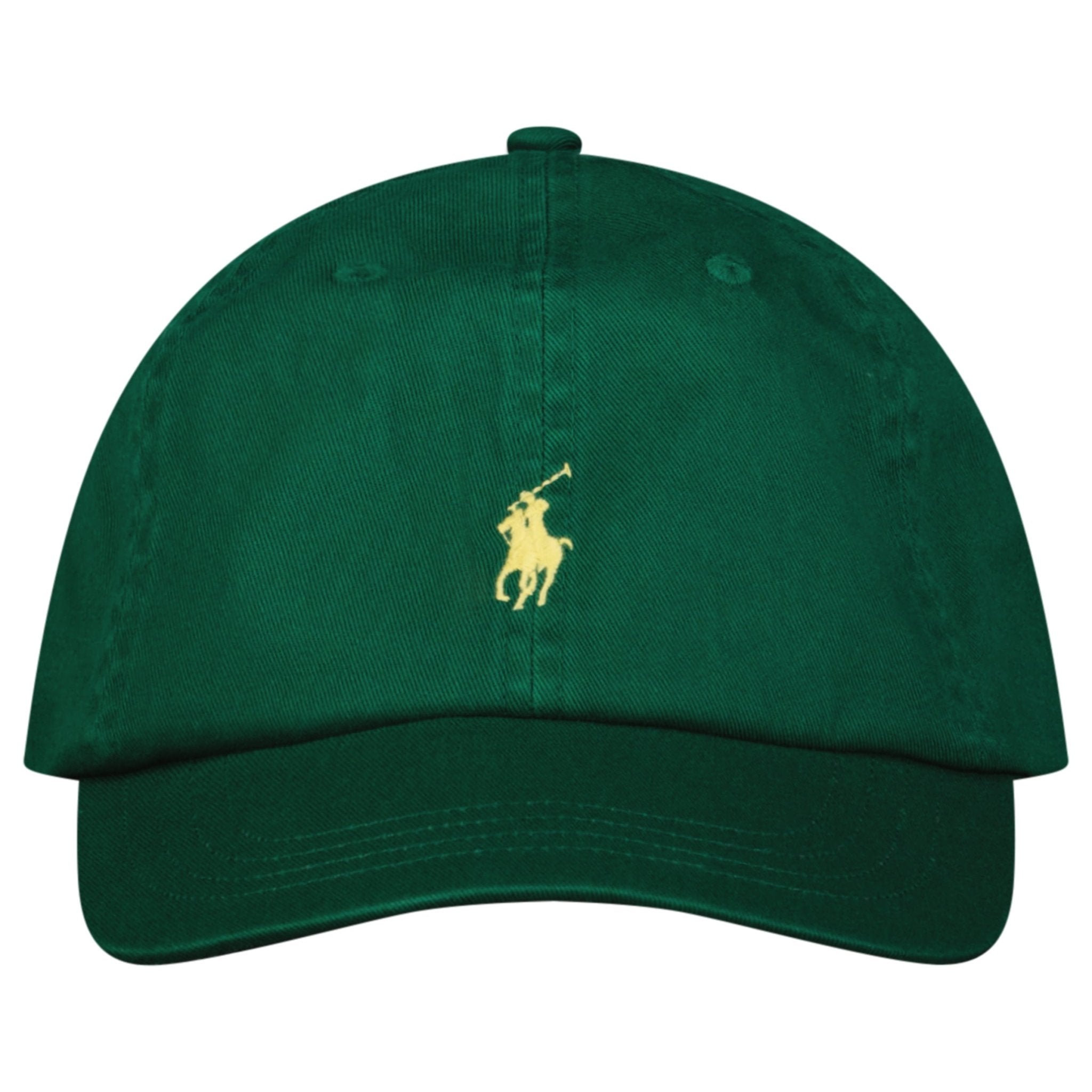 Color variation of Polo Ralph Lauren Cotton Chino Baseball Cap in Green with Yellow Logo