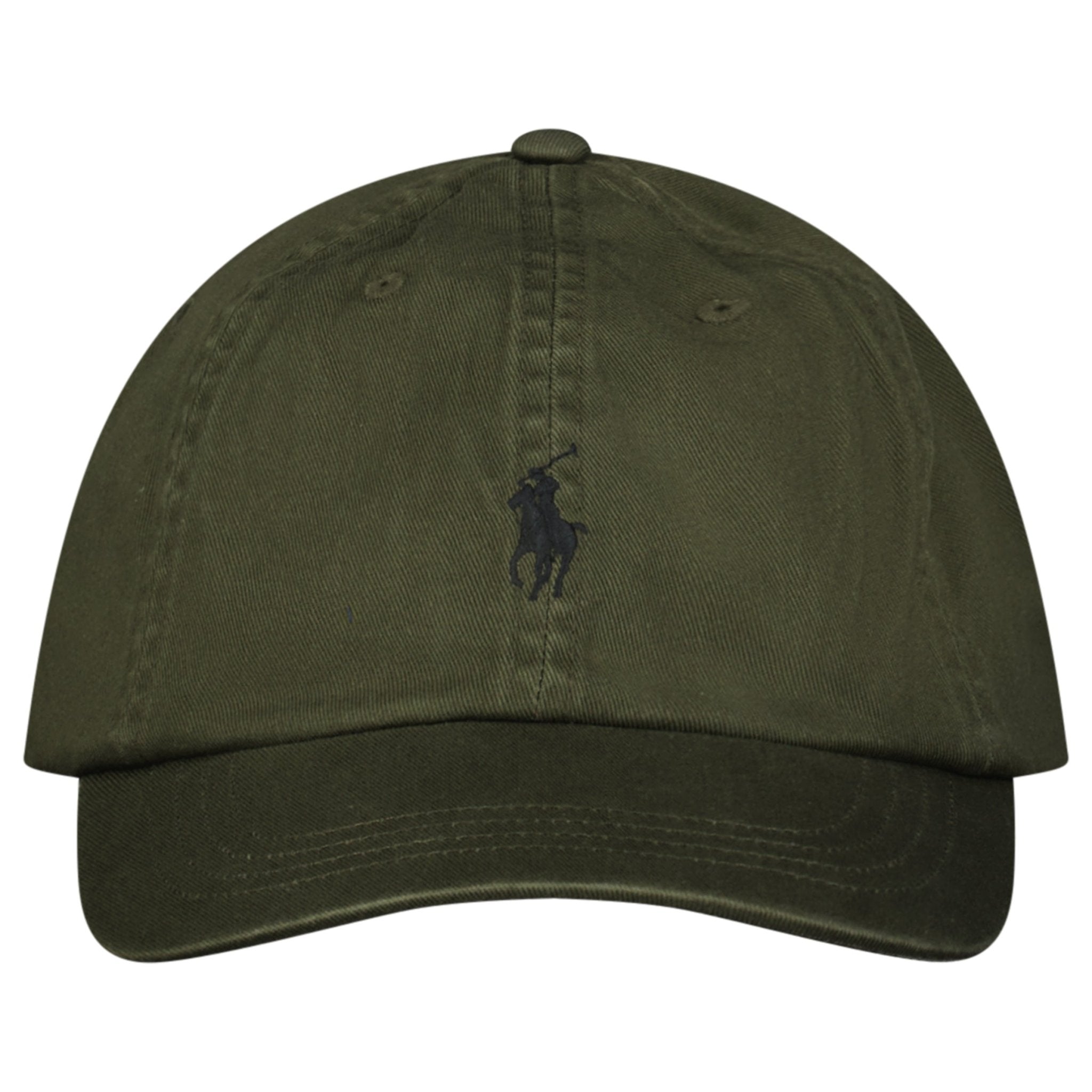 Color variation of Polo Ralph Lauren Cotton Chino Baseball Cap in Khaki Green with Black Logo
