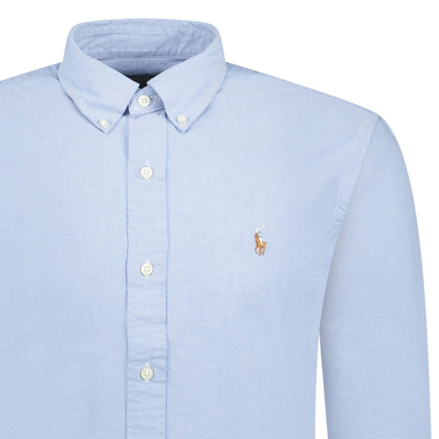 Polo Ralph Lauren Custom Fit Oxford Shirt Blue - Boinclo - Outlet Sale Under Retail