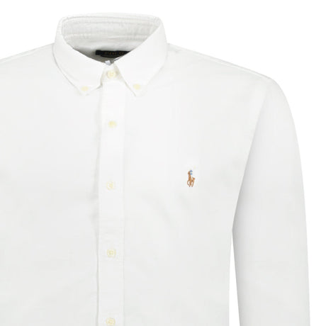 Polo Ralph Lauren Custom Fit Oxford Shirt White - Boinclo - Outlet Sale Under Retail