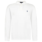 Polo Ralph Lauren Custom Slim Fit Long Sleeve Polo Shirt in White - Boinclo - Outlet Sale Under Retail