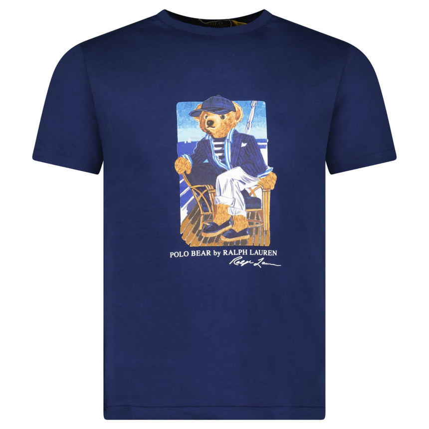 Polo Ralph Lauren Custom Slim Fit Polo Bear T-Shirt in Newport Bear Navy - Boinclo - Outlet Sale Under Retail