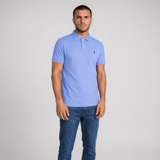 Polo Ralph Lauren Mesh Custom Slim Fit Polo Shirt in Blue - Boinclo - Outlet Sale Under Retail