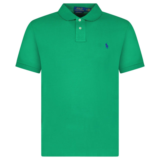 Polo Ralph Lauren Mesh Custom Slim Fit Polo Shirt in Green - Boinclo - Outlet Sale Under Retail