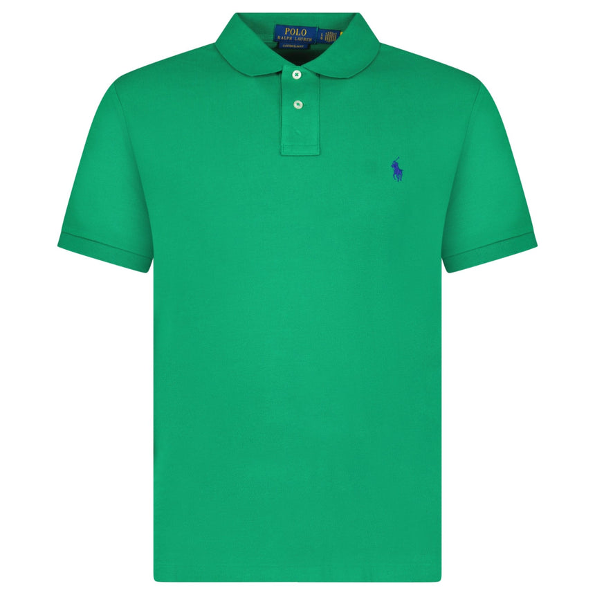 Polo Ralph Lauren Mesh Custom Slim Fit Polo Shirt in Green - Boinclo - Outlet Sale Under Retail