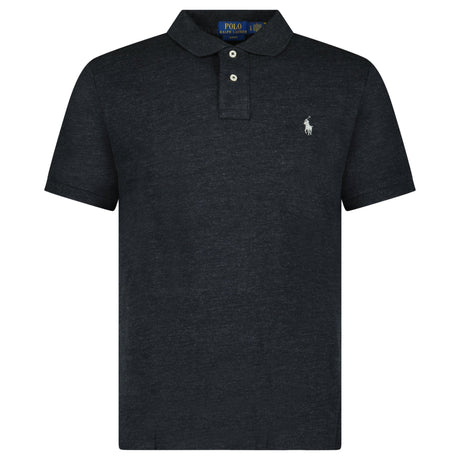 Polo Ralph Lauren Mesh Slim Fit Polo Shirt in Dark Grey - Boinclo - Outlet Sale Under Retail