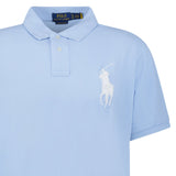 Polo Ralph Lauren Big Pony Mesh Custom Slim Fit Polo Shirt in Light Blue - Boinclo - Outlet Sale Under Retail