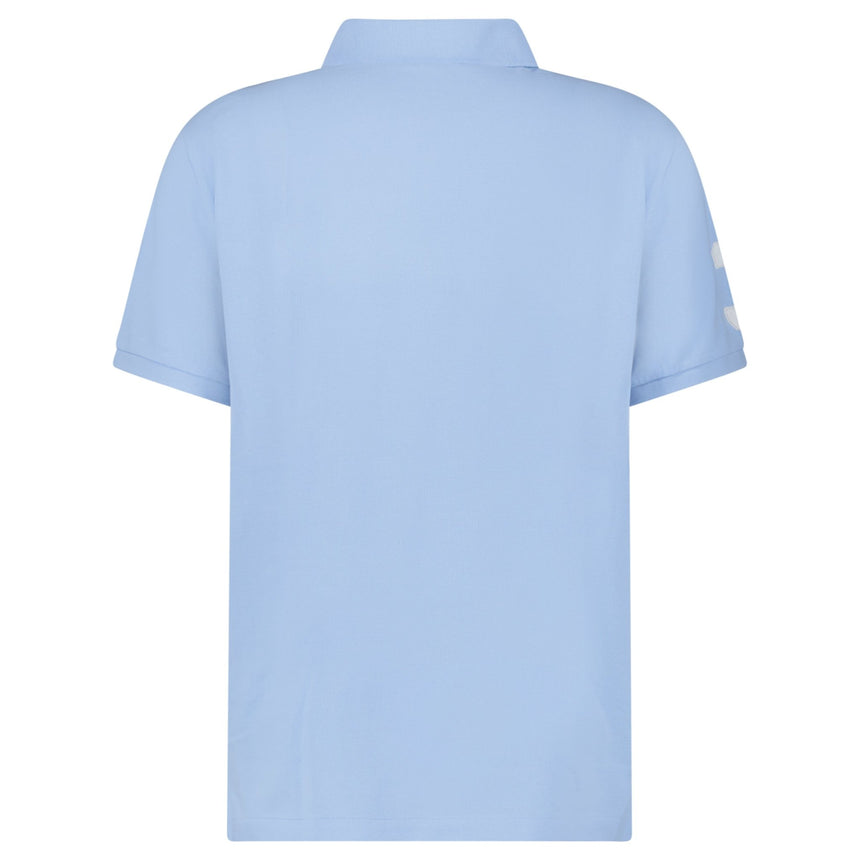 Polo Ralph Lauren Big Pony Mesh Custom Slim Fit Polo Shirt in Light Blue - Boinclo - Outlet Sale Under Retail
