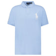 Polo Ralph Lauren Big Pony Mesh Custom Slim Fit Polo Shirt in Light Blue - Boinclo - Outlet Sale Under Retail