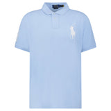 Polo Ralph Lauren Big Pony Mesh Custom Slim Fit Polo Shirt in Light Blue - Boinclo - Outlet Sale Under Retail