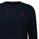 Polo Ralph Lauren Cable Knit Sweater in Navy - Boinclo - Outlet Sale Under Retail