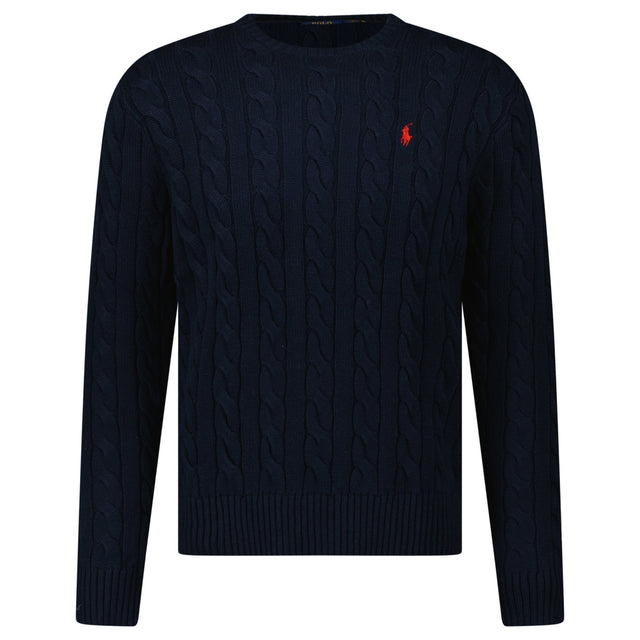Polo Ralph Lauren Cable Knit Sweater in Navy - Boinclo - Outlet Sale Under Retail