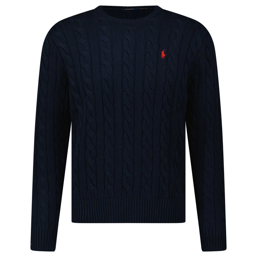 Polo Ralph Lauren Cable Knit Sweater in Navy - Boinclo - Outlet Sale Under Retail