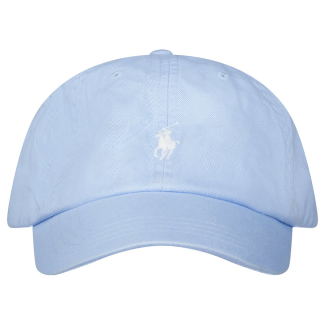 Polo Ralph Lauren Cotton Chino Baseball Cap in Light Blue with White Logo - Boinclo - Outlet Sale Under Retail