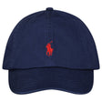Polo Ralph Lauren Cotton Chino Baseball Cap in Navy with Red Logo - Boinclo - Outlet Sale Under Retail
