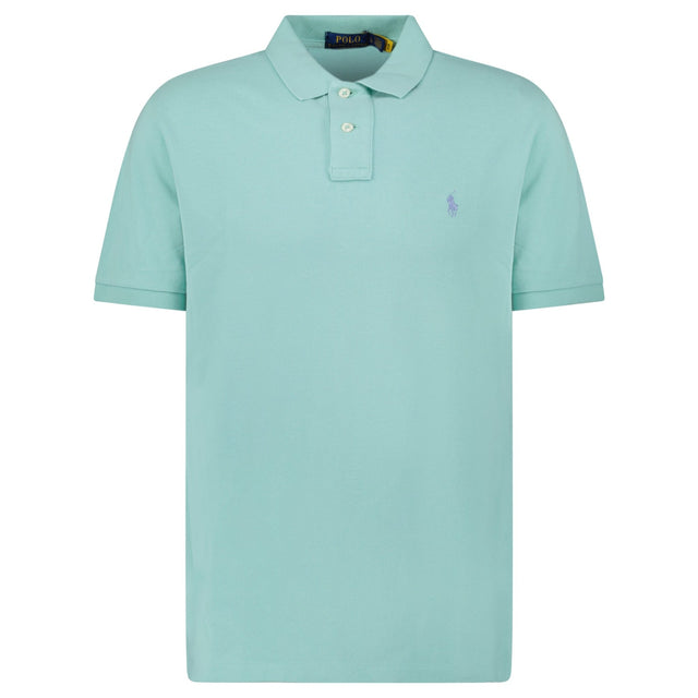 Polo Ralph Lauren Cotton Mesh Custom Slim Fit Polo Shirt in Celadon - Boinclo - Outlet Sale Under Retail
