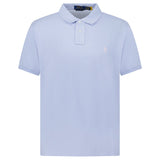 Polo Ralph Lauren Cotton Mesh Custom Slim Fit Polo Shirt in Light Blue - Boinclo - Outlet Sale Under Retail