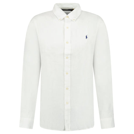 Polo Ralph Lauren Custom Fit Linen Shirt in Ceramic White - Boinclo - Outlet Sale Under Retail