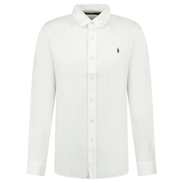 Polo Ralph Lauren Custom Fit Linen Shirt in Ceramic White - Boinclo - Outlet Sale Under Retail
