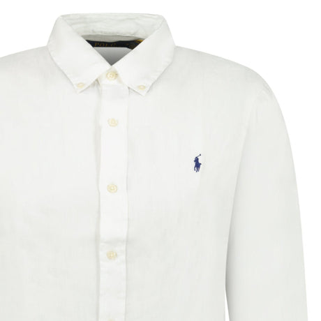 Polo Ralph Lauren Custom Fit Linen Shirt in Ceramic White - Boinclo - Outlet Sale Under Retail