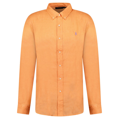 Polo Ralph Lauren Custom Fit Linen Shirt in Poppy - Boinclo - Outlet Sale Under Retail
