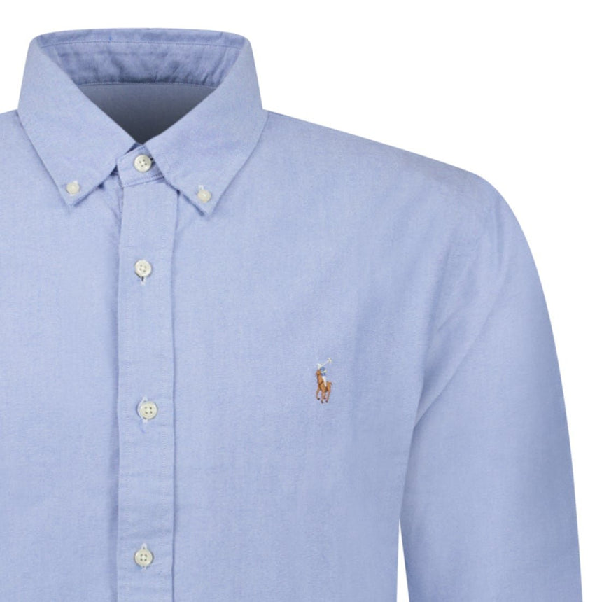 Polo Ralph Lauren Custom Fit Oxford Shirt in Blue - Boinclo - Outlet Sale Under Retail