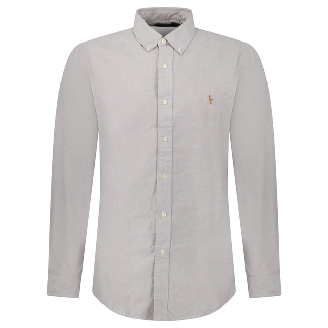 Polo Ralph Lauren Custom Fit Oxford Shirt in Grey - Boinclo - Outlet Sale Under Retail