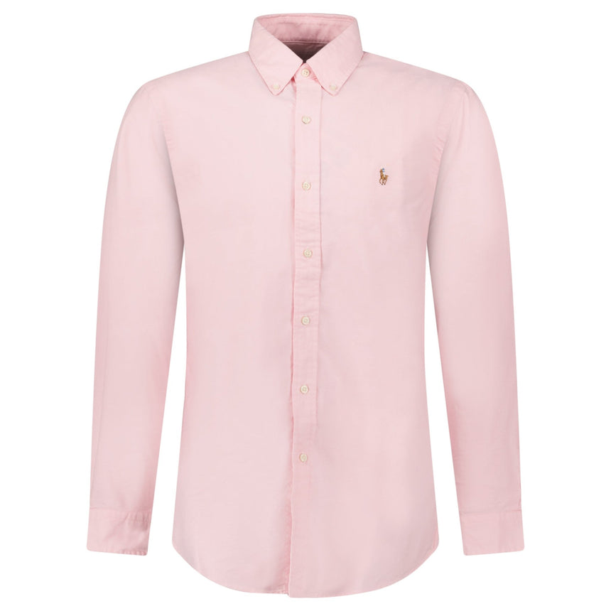 Polo Ralph Lauren Custom Fit Oxford Shirt in Pink - Boinclo - Outlet Sale Under Retail