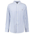 Polo Ralph Lauren Custom Fit Stripe Oxford Shirt in Blue/White - Boinclo - Outlet Sale Under Retail