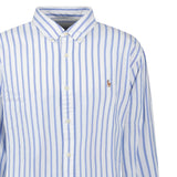Polo Ralph Lauren Custom Fit Stripe Oxford Shirt in Blue/White - Boinclo - Outlet Sale Under Retail