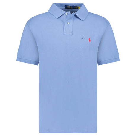 Polo Ralph Lauren Custom Slim Fit Mesh Polo Shirt in Campus Blue - Boinclo - Outlet Sale Under Retail