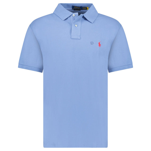 Polo Ralph Lauren Custom Slim Fit Mesh Polo Shirt in Campus Blue - Boinclo - Outlet Sale Under Retail