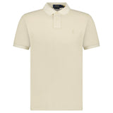 Polo Ralph Lauren Custom Slim Fit Mesh Polo Shirt in Natural - Boinclo - Outlet Sale Under Retail