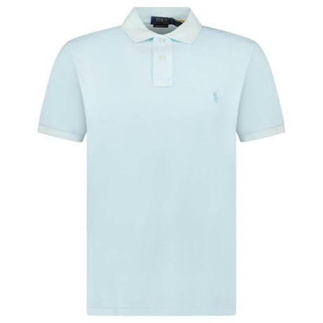 Polo Ralph Lauren Custom Slim Fit Mesh Polo Shirt in Sky - Boinclo - Outlet Sale Under Retail