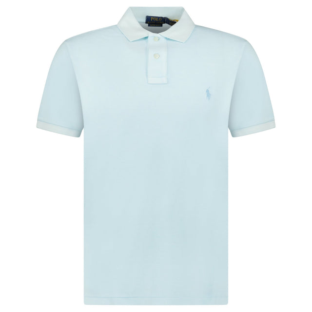 Polo Ralph Lauren Custom Slim Fit Mesh Polo Shirt in Sky - Boinclo - Outlet Sale Under Retail