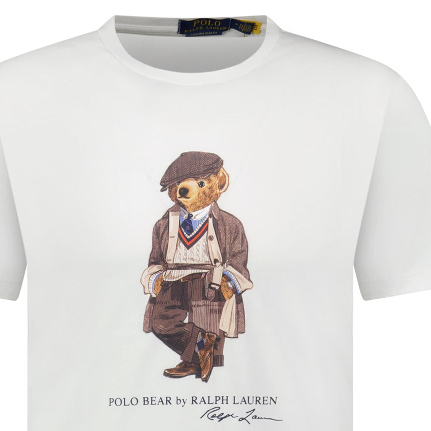 Polo Ralph Lauren Custom Slim Fit Polo Bear T-Shirt in White - Boinclo - Outlet Sale Under Retail