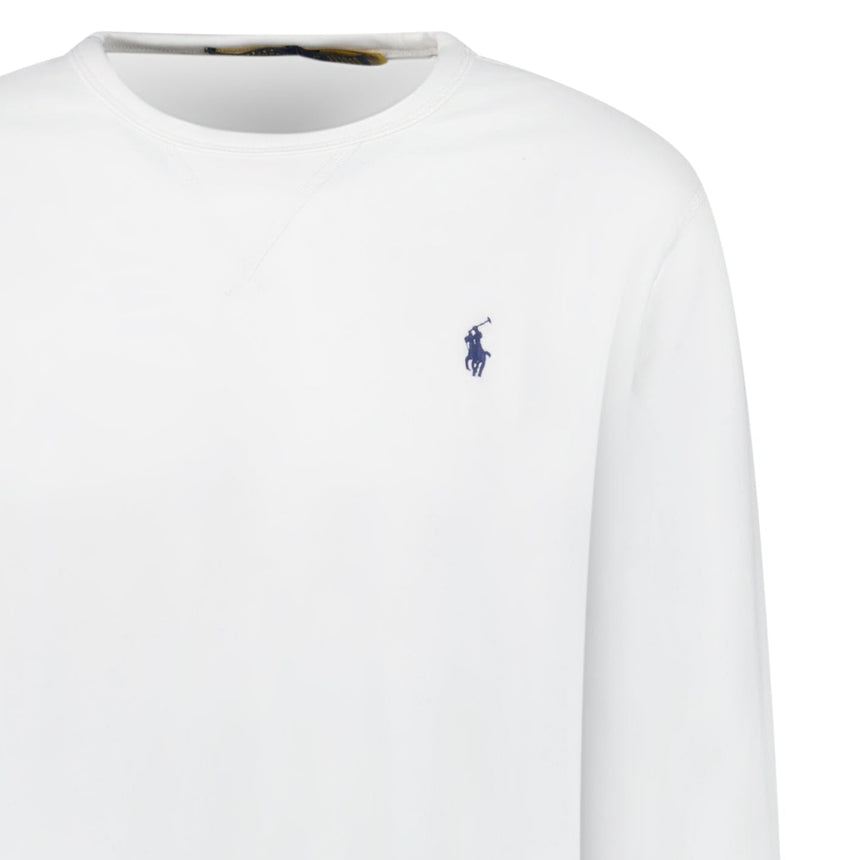 Polo Ralph Lauren Fleece Crew Sweatshirt in White - Boinclo - Outlet Sale Under Retail